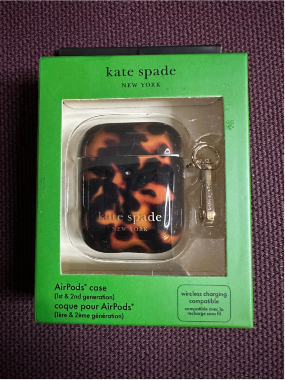 Kate Spade AirPods Case 1st & 2nd Gen Tortoiseshell One Size